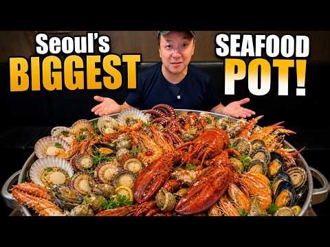 I Found the BIGGEST Korean SEAFOOD HOTPOT in Seoul South Korea!