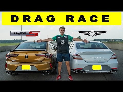 2021 Acura TLX Type S races 2022 Genesis G70 3.3T AWD, can it keep up a fight? Drag and Roll Race