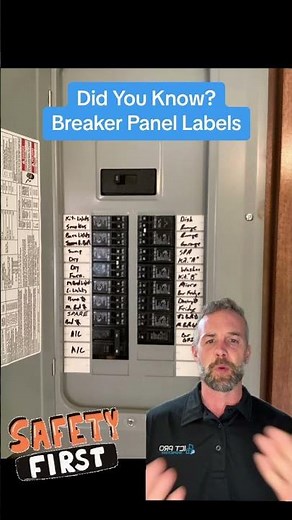 Did You Know? Breaker Panel Labels #homesafety #homeelectrical #ictrealestate