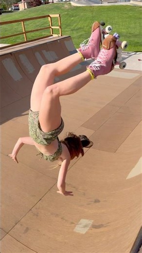 Mini ramp flip in Colorado Springs! #halfpipe #flip #rollerskating