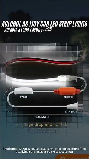 Aclorol 16.4FT COB LED Strip Lights – Super Bright, Waterproof & Easy Install Outdoor Rope Lighting