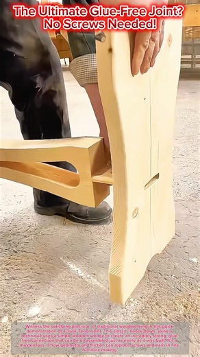 The Ultimate Glue-Free Joint? 🪵 No Screws Needed! #woodworking