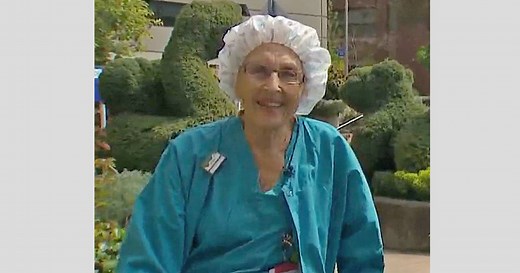 Woman said to be oldest working nurse in the country retires at age 96