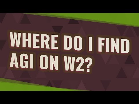 Where do I find AGI on w2?