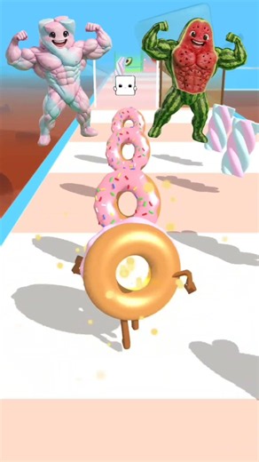 SWEET MARSHMALLOW 💈AND WATERMELON 🍉 3D GAMEPLAY - FRUIT RUNNER #3D​ #game​ #funnyvideo​ #어몽​ #어몽어스​