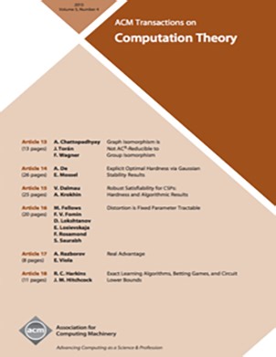 Kolmogorov Complexity Characterizes Statistical Zero Knowledge | ACM Transactions on Computation Theory
