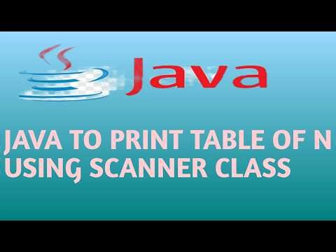 Java TO PRINT TABLE OF N USING SCANNER CLASS in Hindi Lecture 26