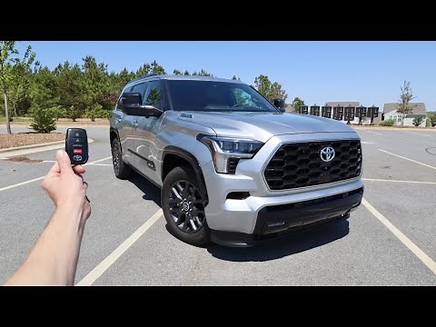 2023 Toyota Sequoia Platinum 4X4 i-Force Max: Start Up, Walkaround, POV, Test Drive and Review