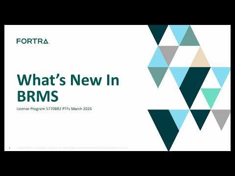 What's New in BRMS? License Program 5770BR2 PTFs March 2026