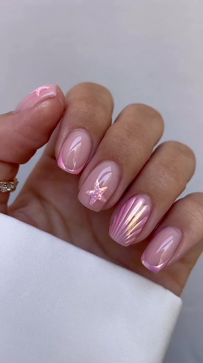 Cute and Creative Nail Art: Shell, Mermaid, and Starfish Nails