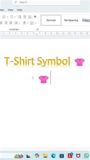 Ms word shortcut key | T-Shirt 👕| #shortcut #shorts #short #shortsfeed