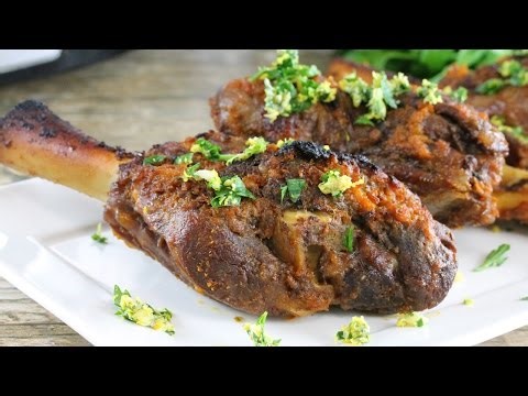 Slow cooker braised lamb shanks