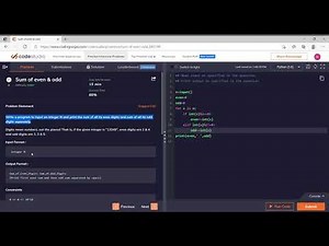 Coding Ninjas | CodeZen:Sum of Even & Odd Solution: