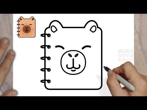 How to Draw a CUTE CAPYBARA Notebook! 🐾 Easy Step-by-Step Drawing for Kids
