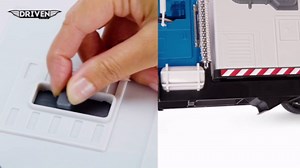 Driven by Battat – Large 18-Inch Electric Street Sweeper Kids ToysCars with Spinning Brushes & Lights – 1:16 Scale with Working Doors & Sounds – Tilting Container for 3+ Years