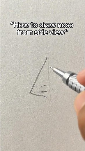 How to draw nose from side view
