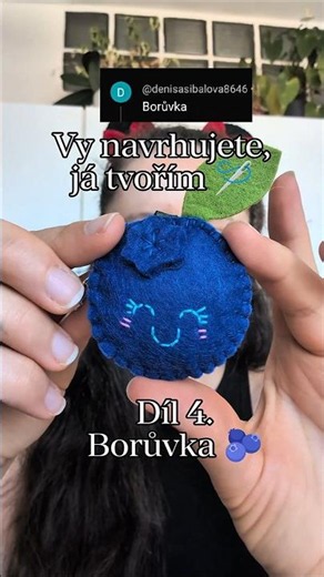 #klicenka #handmade #handcraft #boruvka #blueberry #vysivani #keychain #keyring #tutorial #fyp