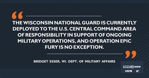 Response from Wisconsin National Guard regarding deployment, lawmakers' reactions