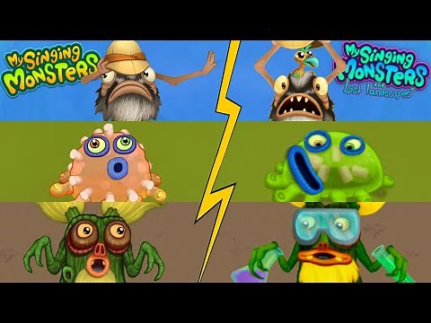 My Singing Monsters and MSM The Lost Landscapes Comparison - All Monsters Sounds & Animations