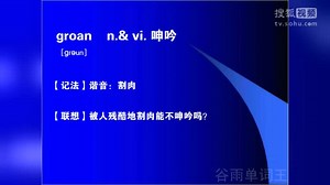 快速记英语单词过目不忘背单词巧记英语单词5000groan