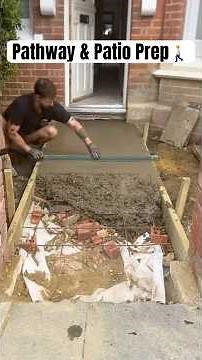 Pathway & Patio Prep🚶#landscaping #garden #path #pathway #patio #diy #paving