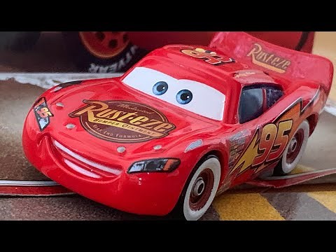 Disney Pixar Cars Chase Lightning McQueen With Bumper Stickers (And White Wall Tires) Review