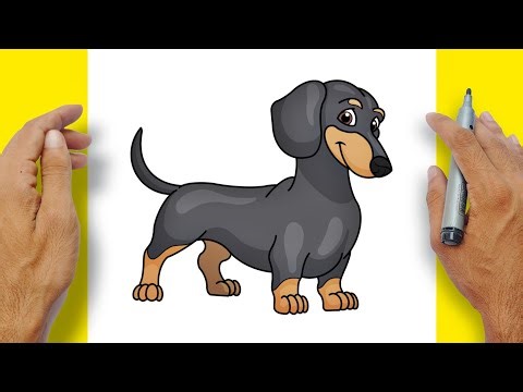 How to Draw DACHSHUND DOG Easy Step by Step | Sausage Dog Drawing Tutorial