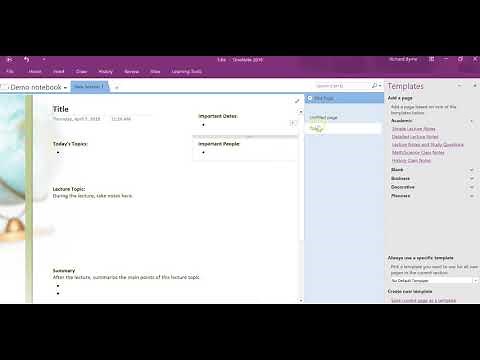 How to find and make OneNote templates