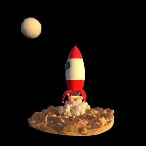 Rocket Low Poly