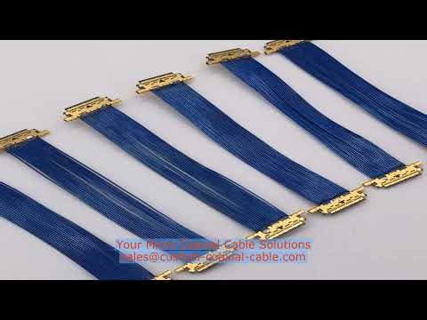 bundled coaxial cable for endoscope LSZH Micro Coax Ribbon Cables 40 awg micro coax cable 2D drawing