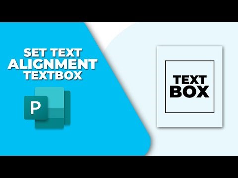How to set text alignment in a textbox in Publisher