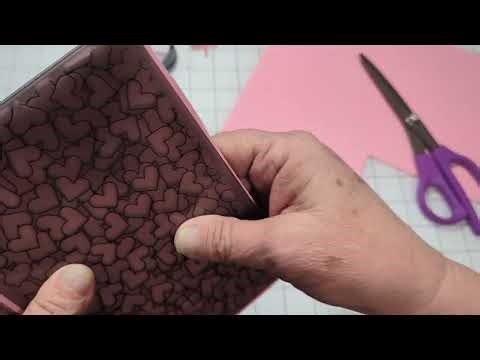 Using a Sizzix 3D Embossing Folder to make a quick and cute Valentine