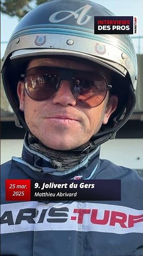 MATTHIEU ABRIVARD | TRAINER OF JOLIVERT DU GERS | QUINTÉ OF WEDNESDAY, MARCH 25TH IN MARSEILLE