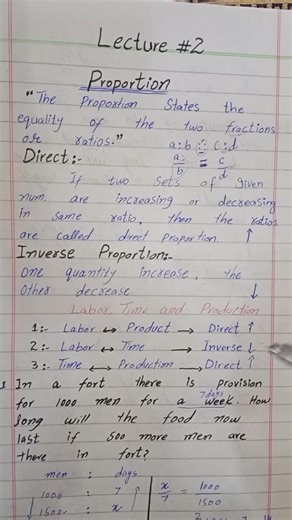 Lecture on Proportion: Direct & Inverse Proportion Explained
