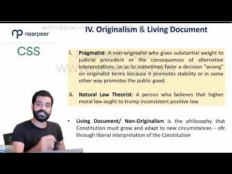 Constitutional Law Lecture 3 (Theories Of Constitutional Interpretation)