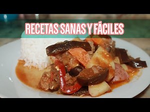 Guiso de berenjena. Rápido, fácil y saludable. Nivel principiante