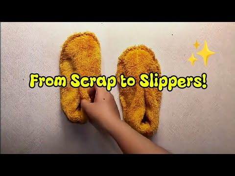 From Scrap to Slippers: Easy DIY Cozy Fabric Slippers (No Sewing Needed!)