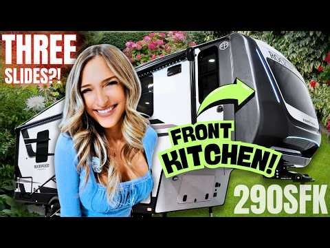 Front Kitchen MAYHEM?! 3 Slides?! This 5th Wheel Feels Like a HOUSE!! Rockwood Signature 290SFK