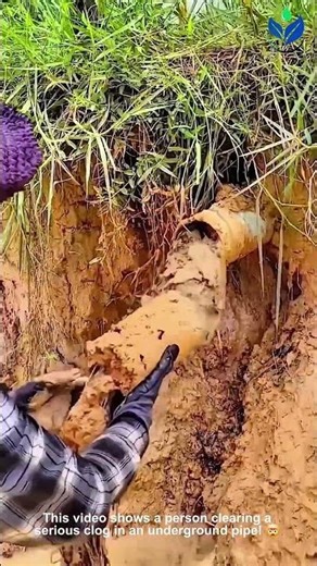 Root Monster Clogged Drain Pipe Unleashes Muddy Water Flood 😱💧🌿