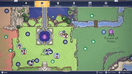 Location of Purple Falling Penstemon in Disney Dreamlight Valley