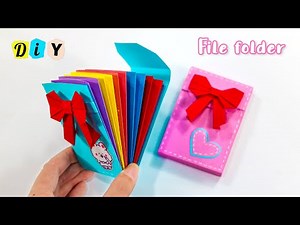 How to make Mini File Folder / DIY File FOLDER Organizer / DIY File Folder - School hack