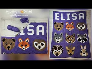 Watch how my JAYG C2C Forest Animals Crochet Blanket grows with each new jayg c2c animal block!