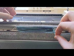 Making a sock on a Brother KH-910 with ribber attachment