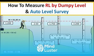 Mind Luster - Learn How to Measure RL by Dumpy Level Surveying Auto Level RL Calculation