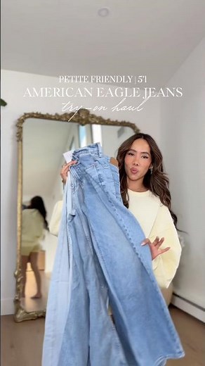 American eagle jeans try-on haul ✨Link in description to shop ⬇️ #denimstyle #jeanstyle