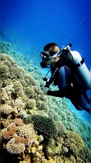 Deep Sea Diving Adventure | Scuba Exploration in the Open Ocean 🌊🤿 #scubadiving #diving #explore