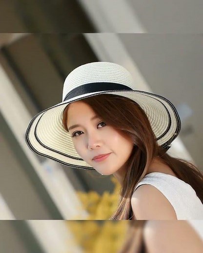 Sun Hat Big Black Bow Summer Hats For Women Foldable Straw Beach Panama Hat Visor Wide Brim Femme...