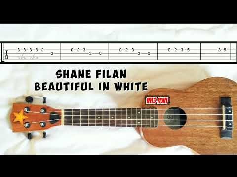 Shane Filan Beautiful in white Slow easy melody fingerpicking fingerstyle ukulele tabs tutorial