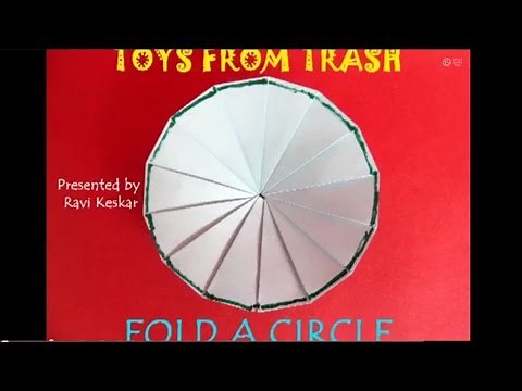 FOLD A CIRCLE - ENGLISH - Fold circle from a rectangular strip.