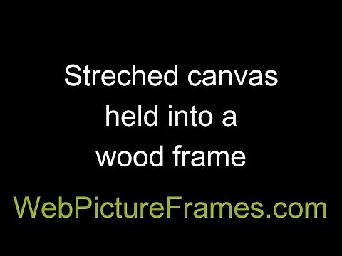 Install a stretched canvas into a wood frame